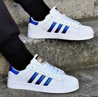 Кроссовки Адидас Суперстар Белые Кожаные Adidas Superstar