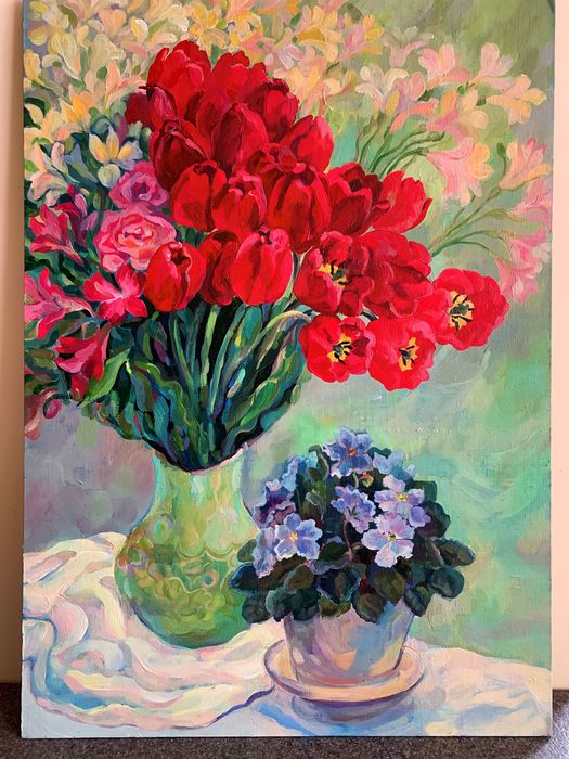 Картина «Букет», масло, розмір 60Х80 см