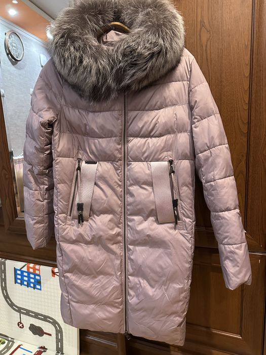 Натуральне хутро, куртка зима, пальто, пуховик, коричнева куртка, плащ