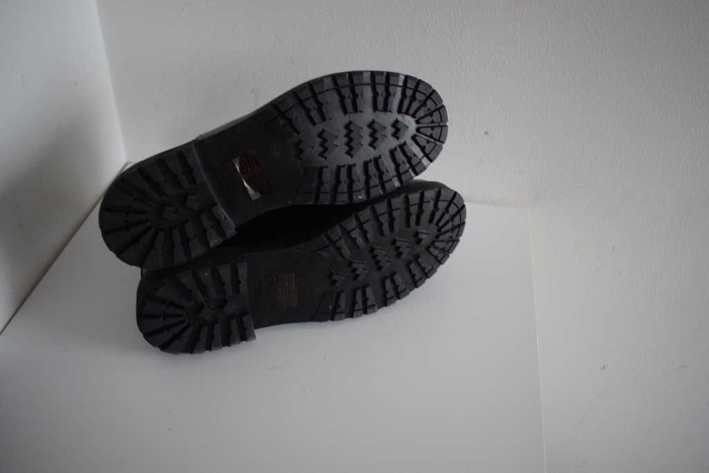 Diesel skórzane buty zimowe botki czarne 45