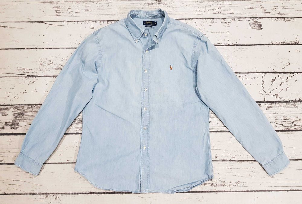 RALPH LAUREN * slim  fit * koszula * jeans * męska * XL