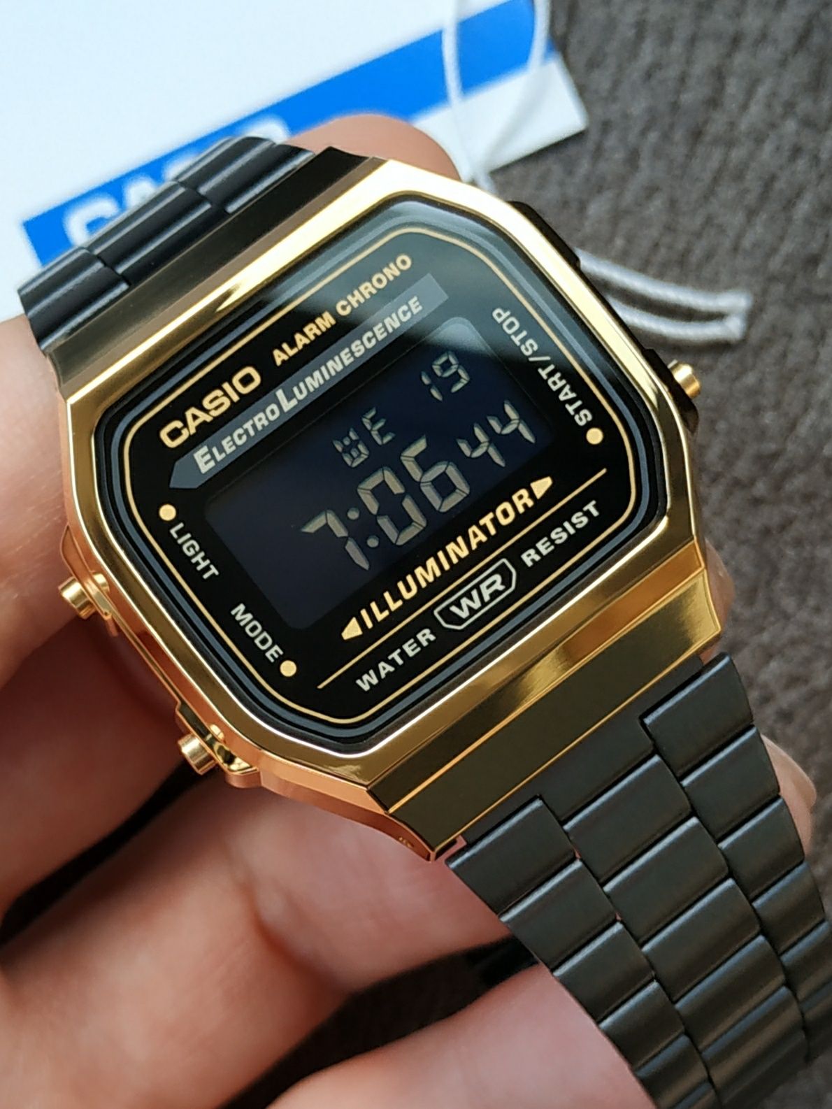 Часы мужские Casio A168WEGB-1 Retro Vintage Гарантия Оригинал Годинник