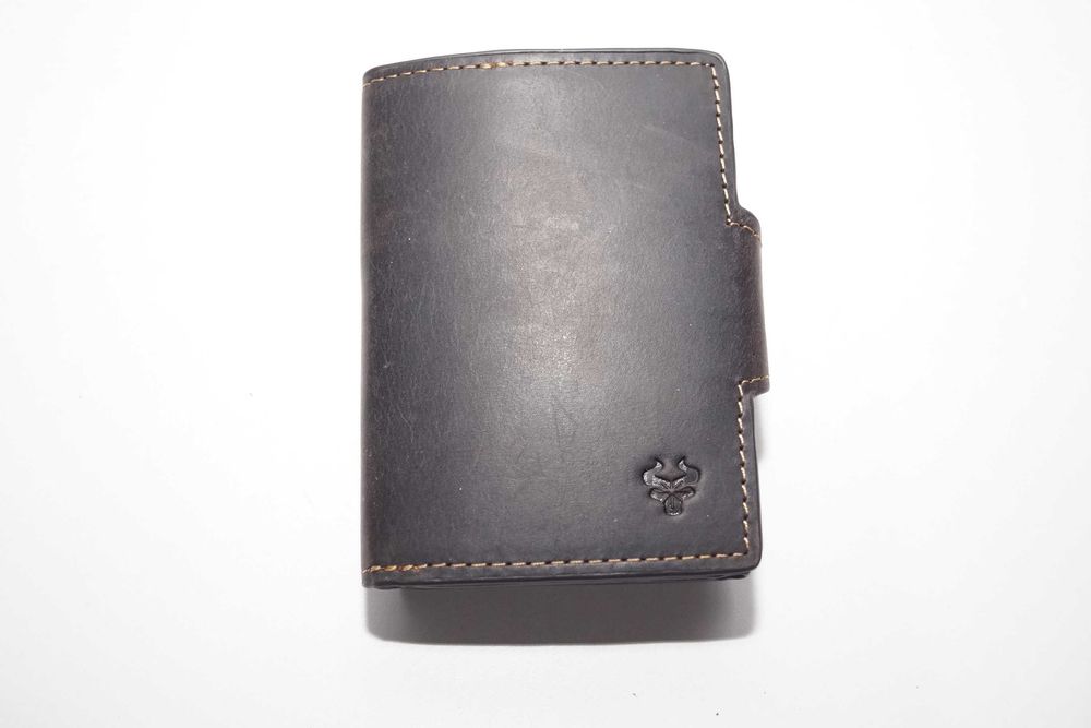 Mały Portfel męski skórzany etui na karty HUMERPAUL ochrona RFID