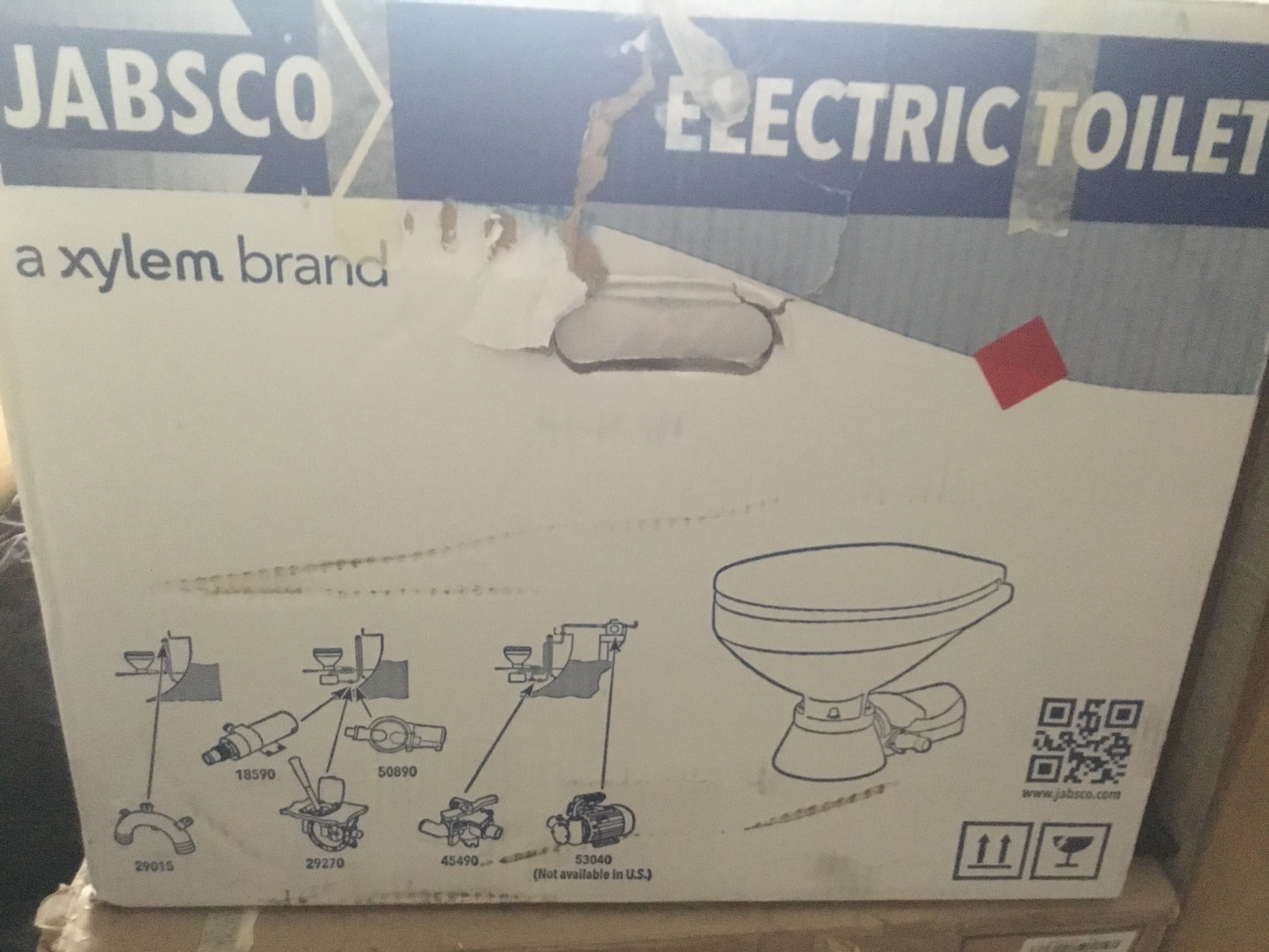 Toaleta wc ekektryczna 12V  jacht Jabsco model 37045