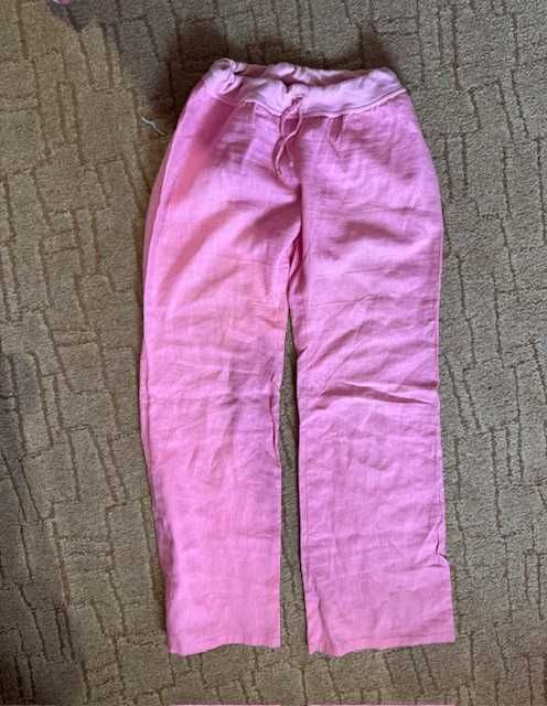 лляні штани з еластичним поясом