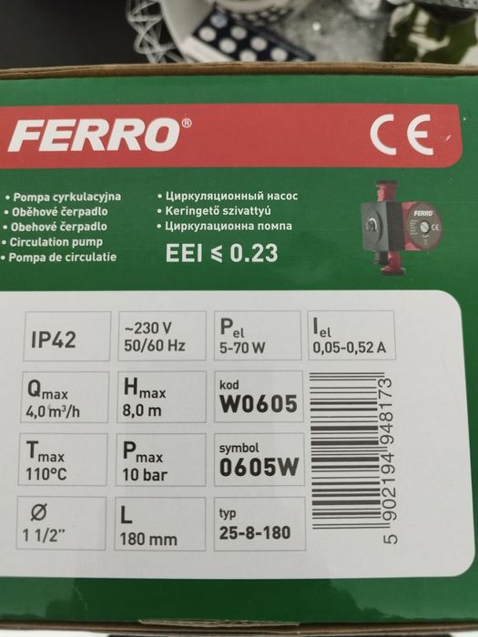 Pompa obiegowa elektroniczna GPA II 25-8-180