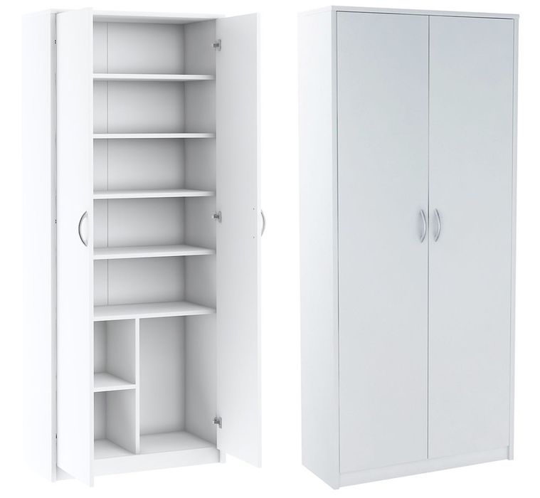 NOWA szafa/regał z 6 półkami 180x74x35 - dąb wotan+grafit