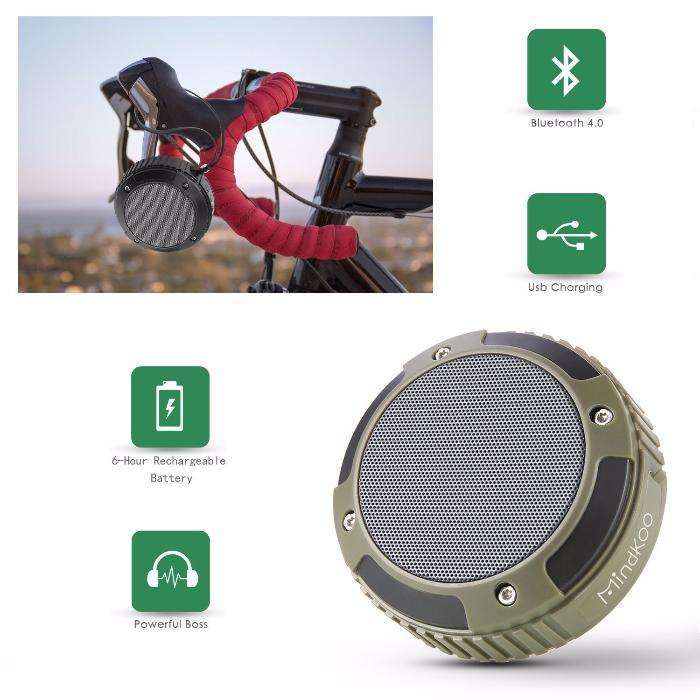 MindKoo MK-062 Coluna Bluetooth 5W Stereo Sound Waterproof