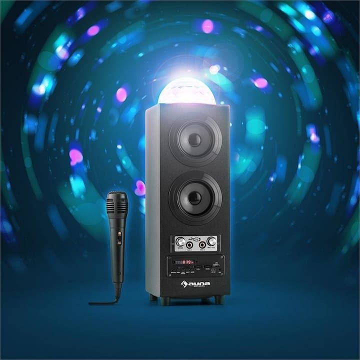 Nowy Głośnik Bezprzewodowy AUNA Disco Star USB SD Bluetooth Karaoke FM
