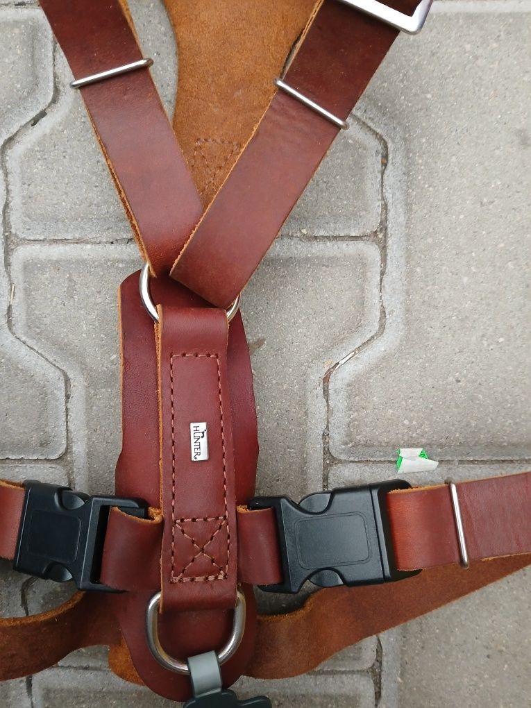 Szelki dla psa Hunter skórzane