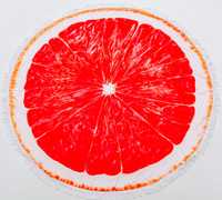 Круглое полотенце 150 см микрофибра апельсин