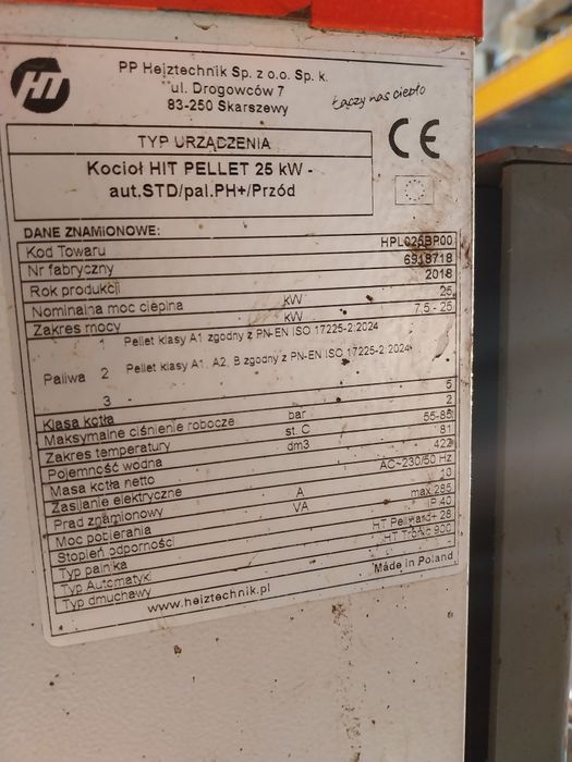 Kocioł piec pellet