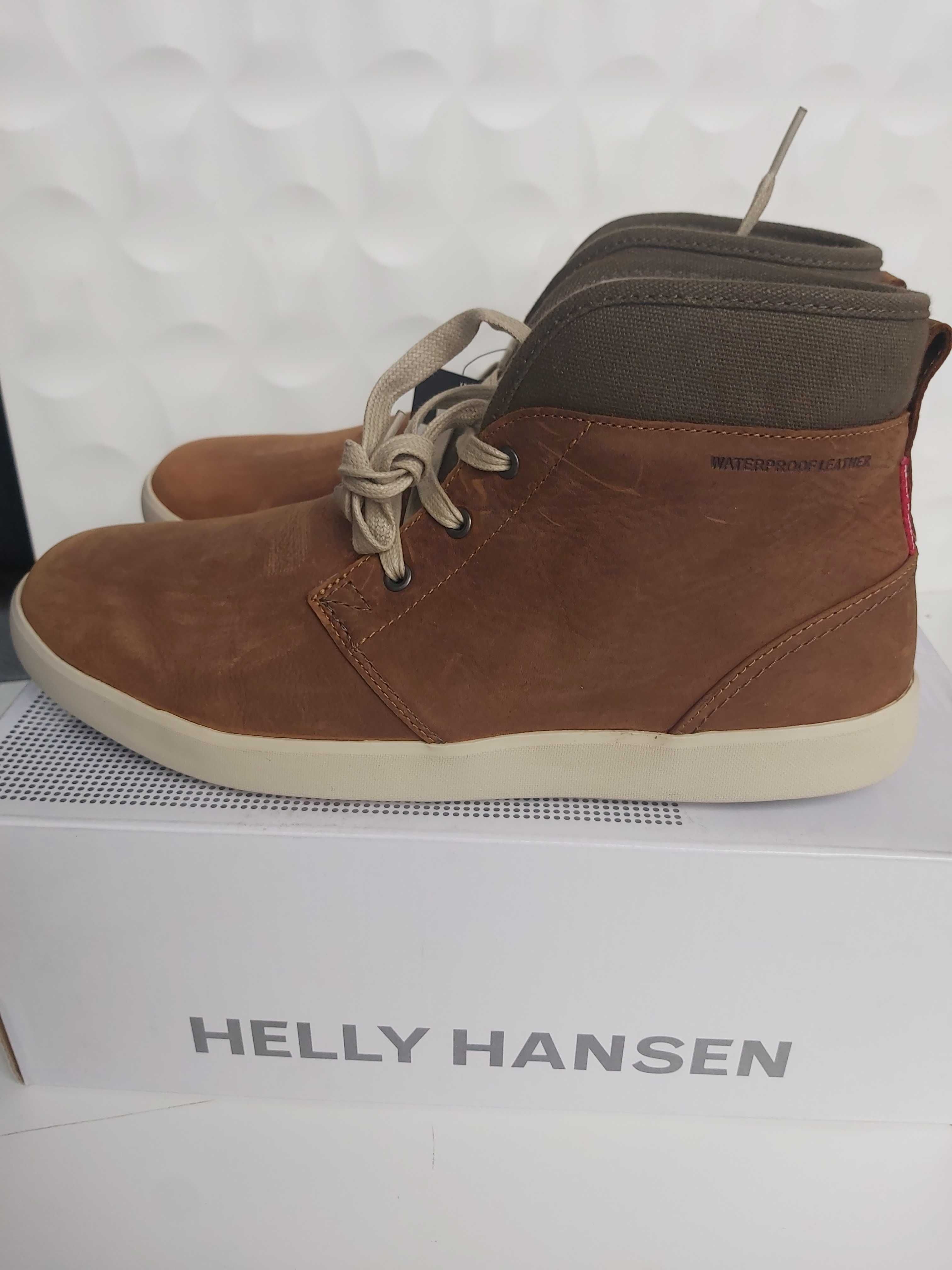 NOWE buty męskie botki HELLY HANSEN gerton brazowe 44 trzewiki skora