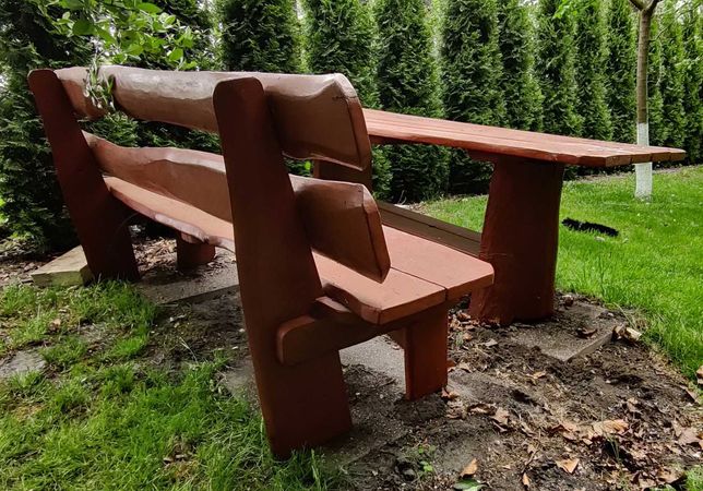 Stół drewniany, ława do ogrodu, meble ogrodowe