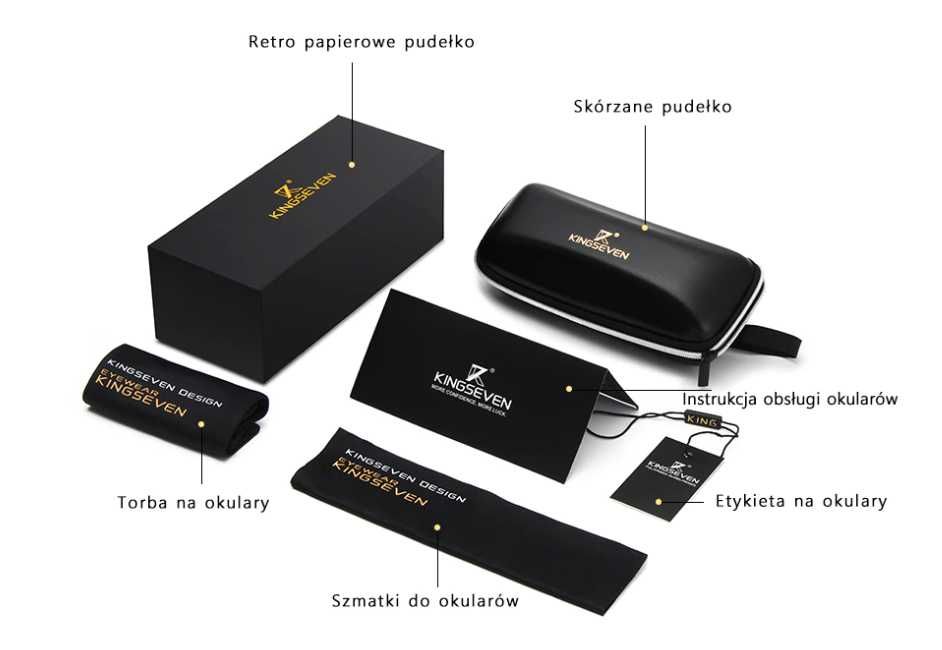 Okulary KingSeven UV400 Black Green