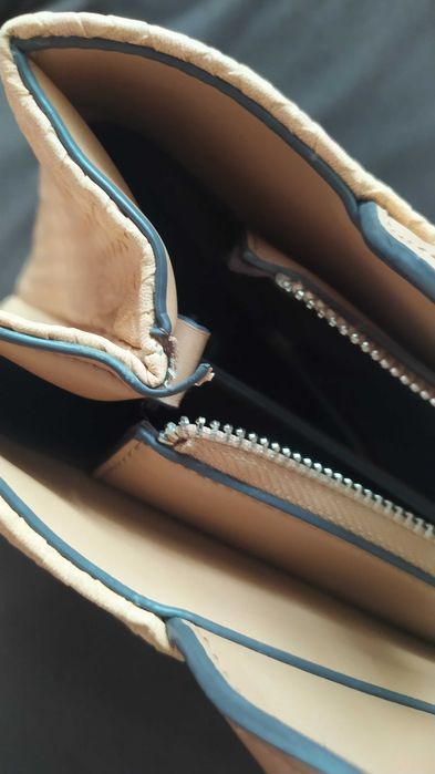 Каркасна бежева сумка Perfoice з довгою ручкою