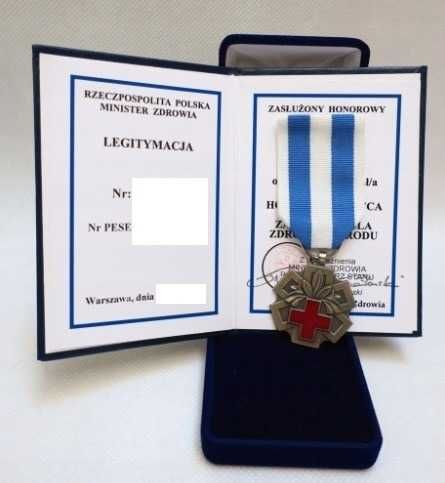 legitymacja honorowy dawca KRWI ZASŁUŻONY DLA ZDROWIA NARODU