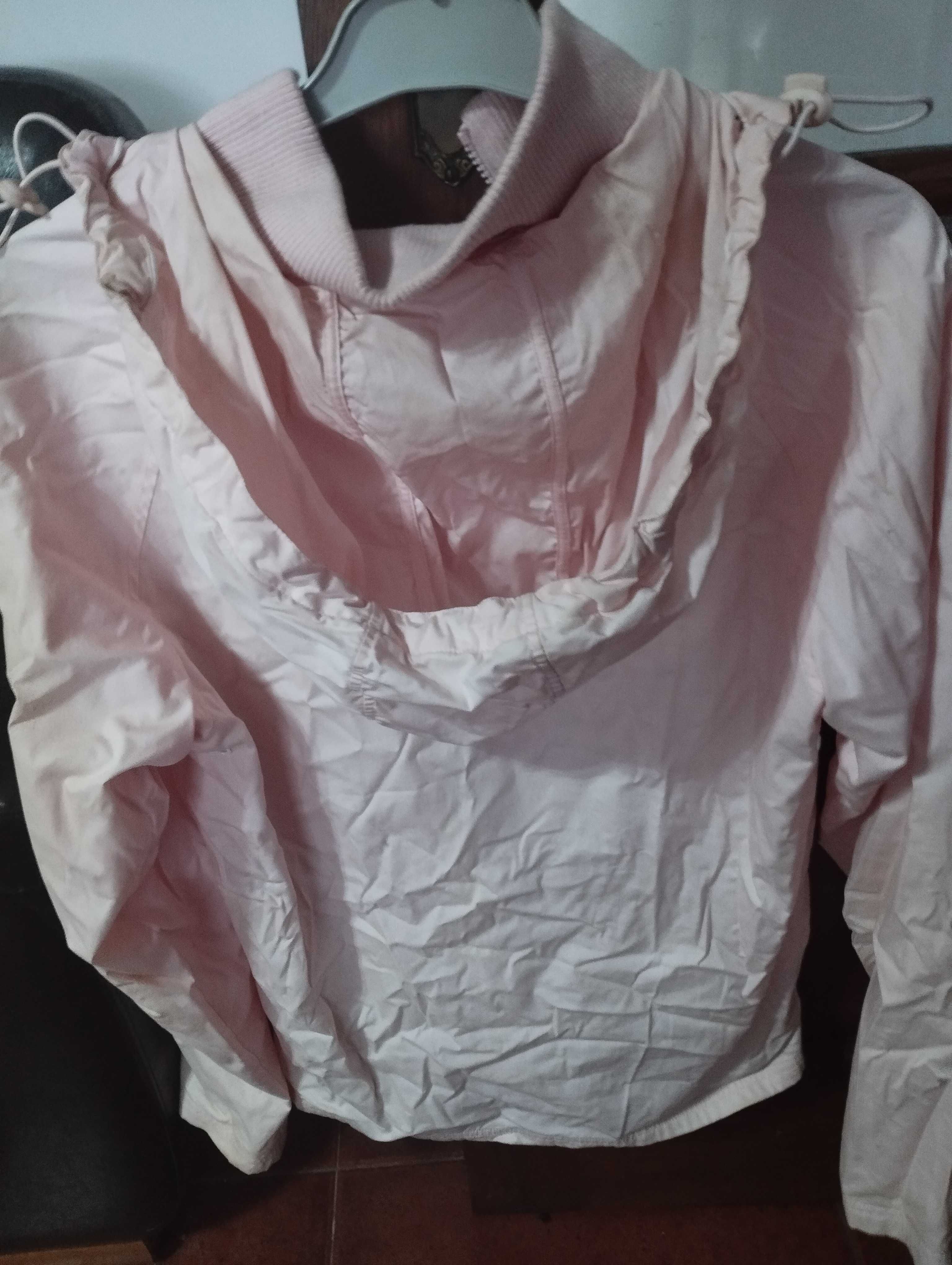 Casaco / Parka impermeável rosa
