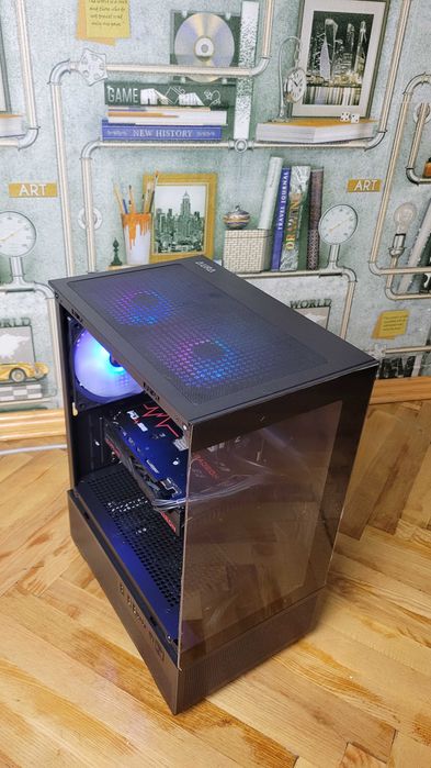 Потужний міні ПК (Ryzen 5 5500 6 ядер 12 п., 16Gb ОЗУ, RX6600 6Gb)