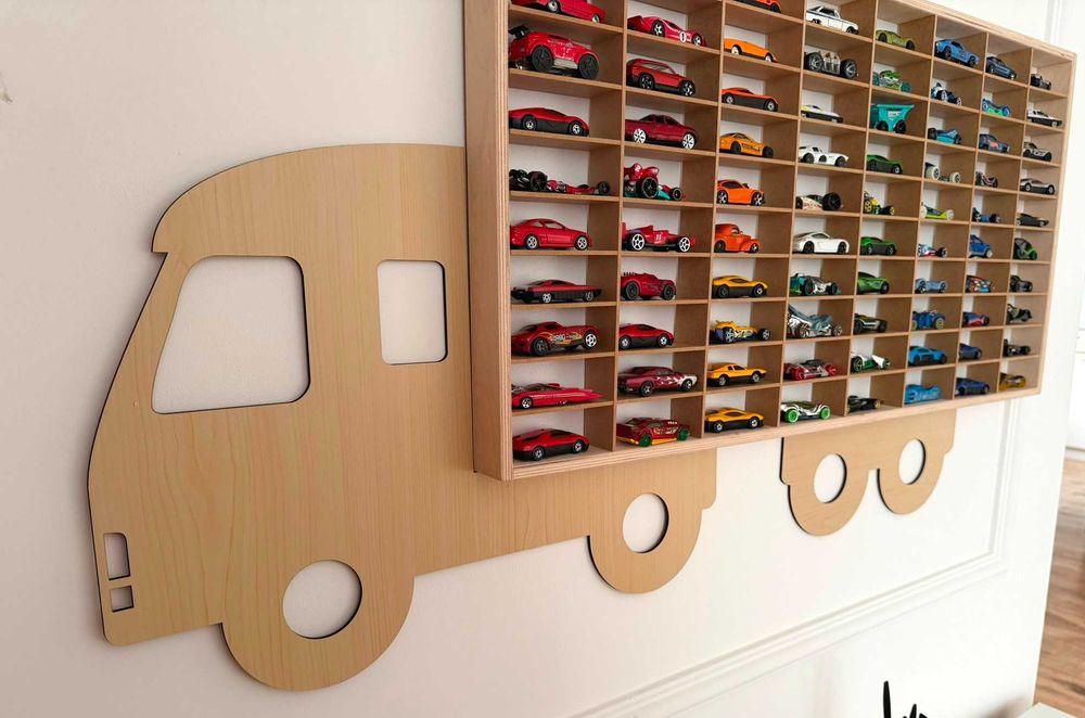 Półka na resoraki 72 Hot Wheels Tir pojazd Regał Polski Produkt