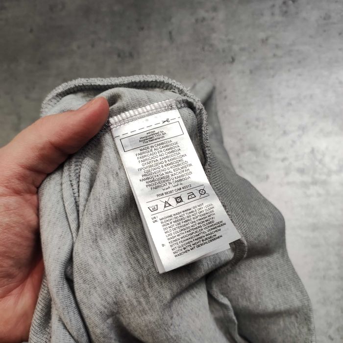 MĘSKA Bluza Szara Adidas Hoodie z Kapturem Bawełna Suwak 3 Paski