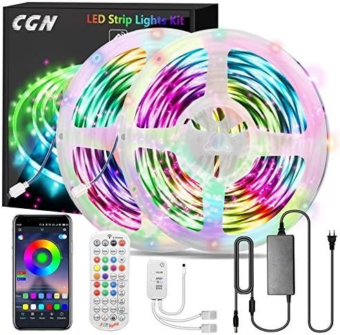 Fita led CGN RGB 30M SMD 5050 com App controlador Sincronização SELADO