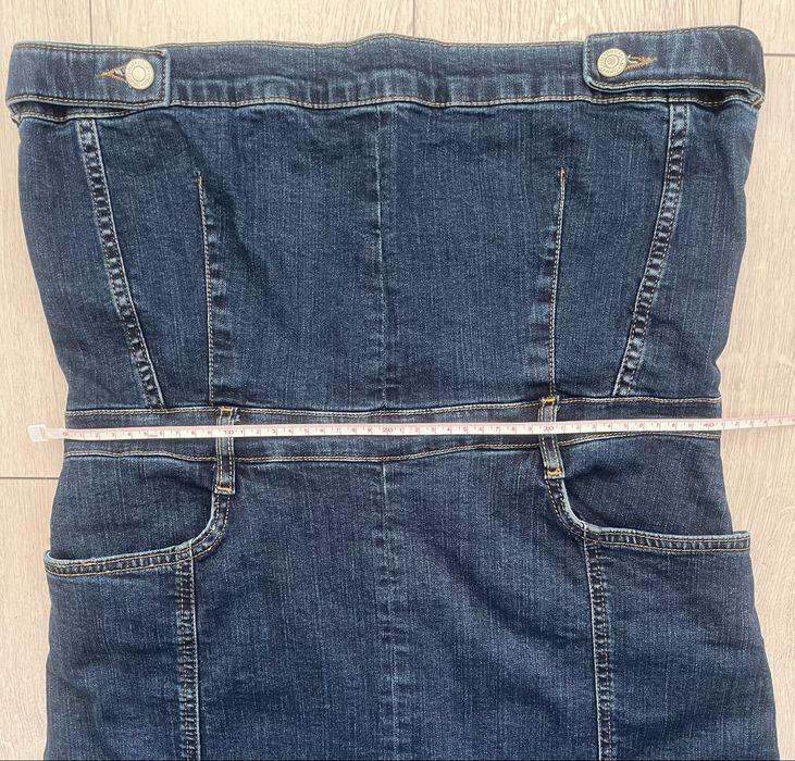 Nowa Dżinsowa bawełniana sukienka bez ramiączek XL