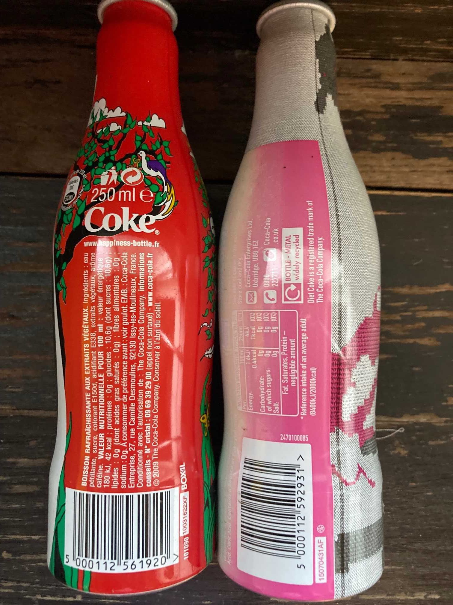 2 Garrafas de coca cola - edição limitada