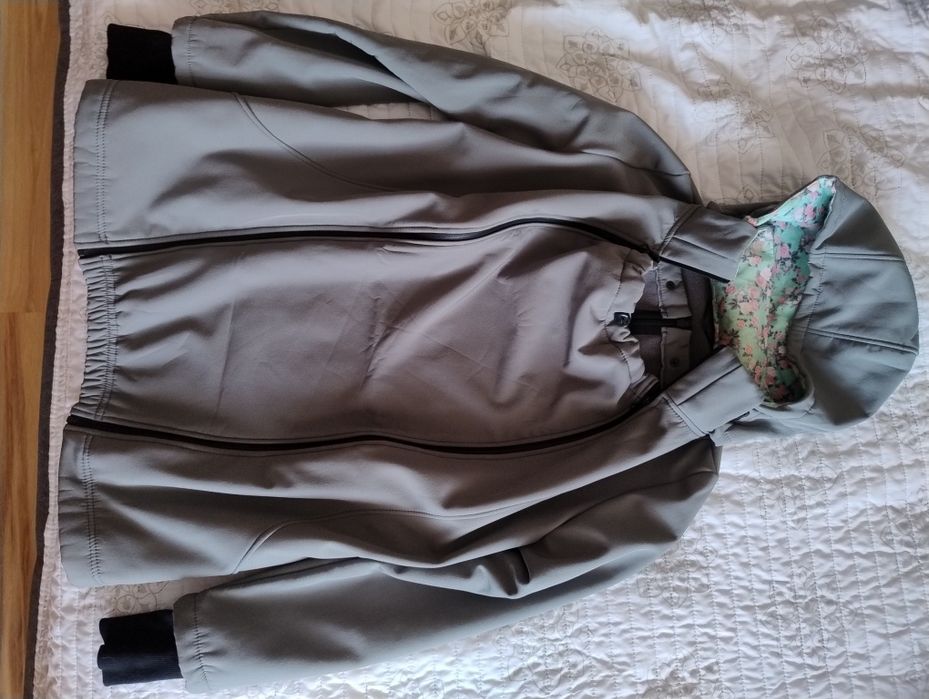 Softshell greyse dla dwojga dodatkowo wstawka na ciążowy brzuszek