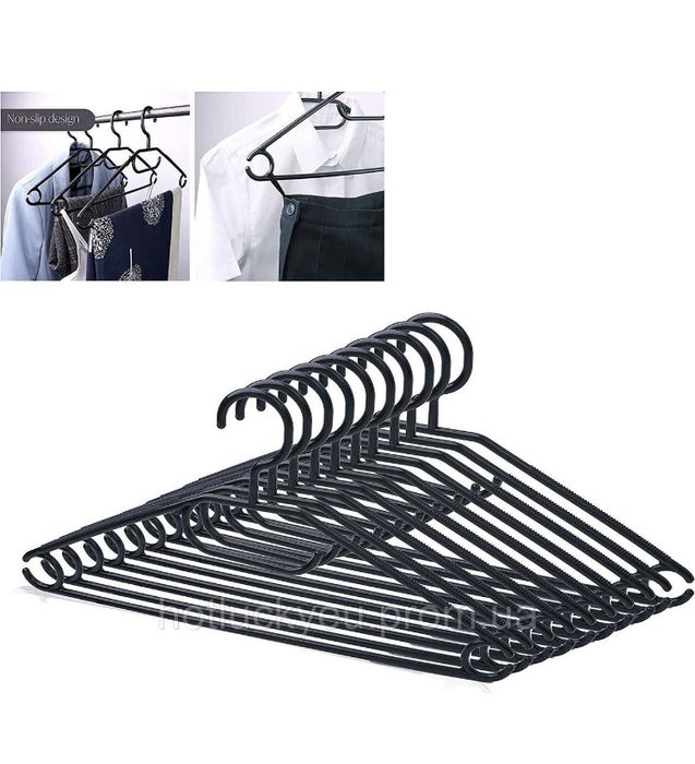 Набір вішаків для одягу з поворотними гачками 10 шт Livarno Home