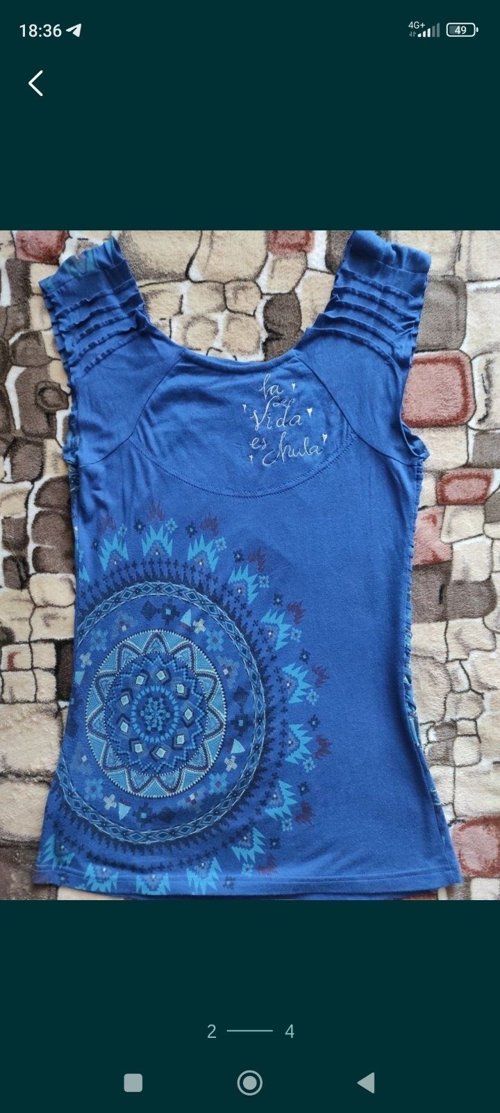 Очень красивая футболка туника Desigual  р. 46-48 Испания