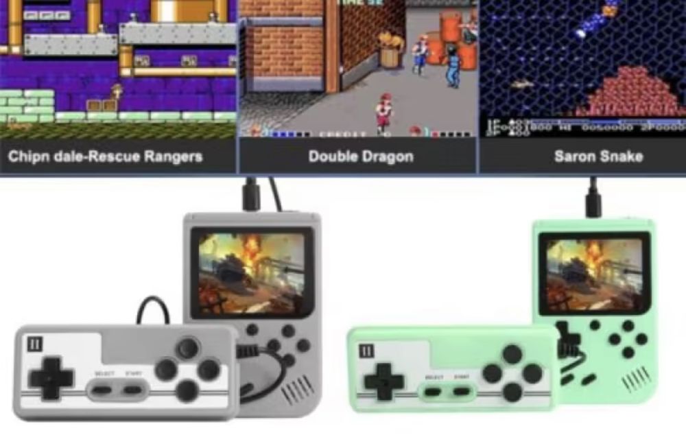 Ігрова ретро портативна приставка консоль 500 ігор + дод.пульт + чехол