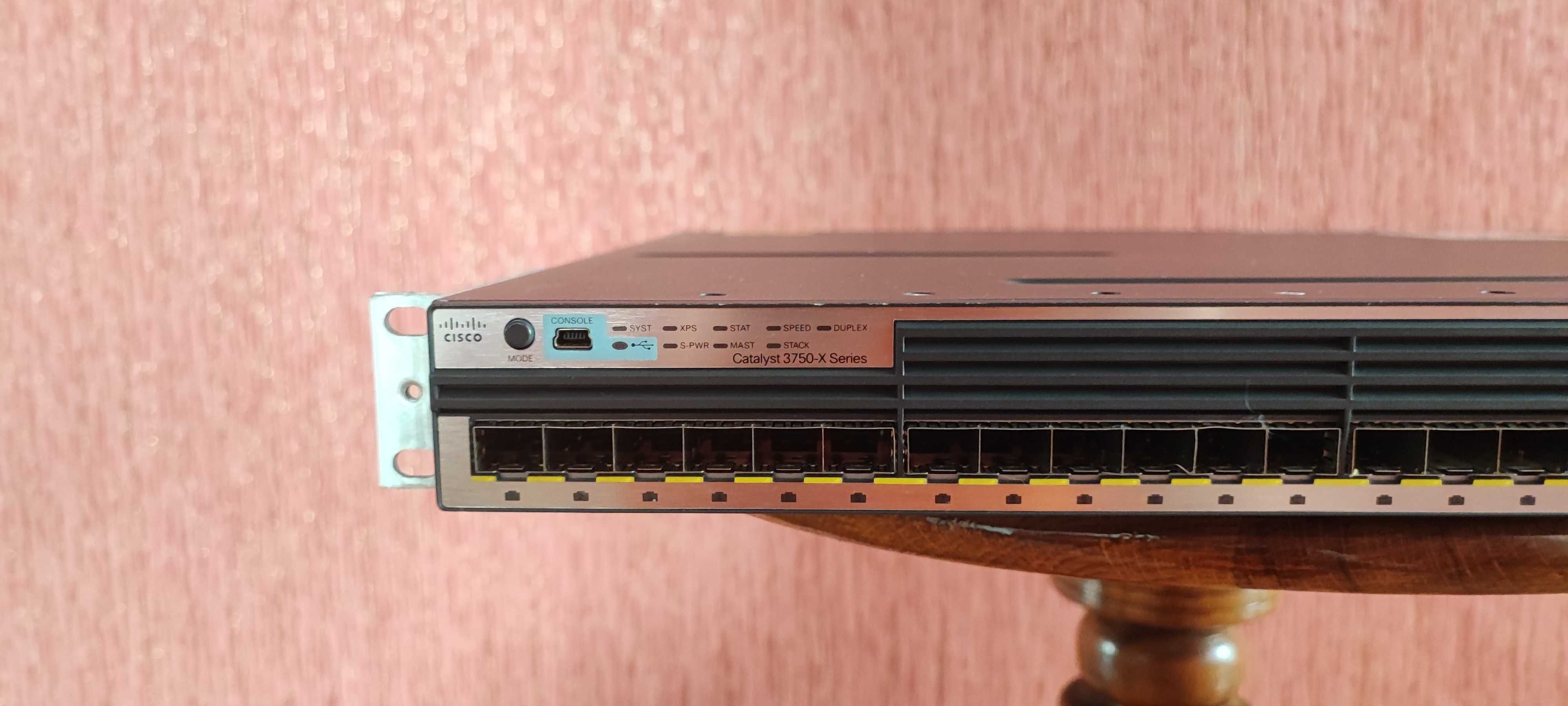 24 SFP портовый  Коммутатор Cisco WS-C3750X-24S-S  IP Base  нал/безнал