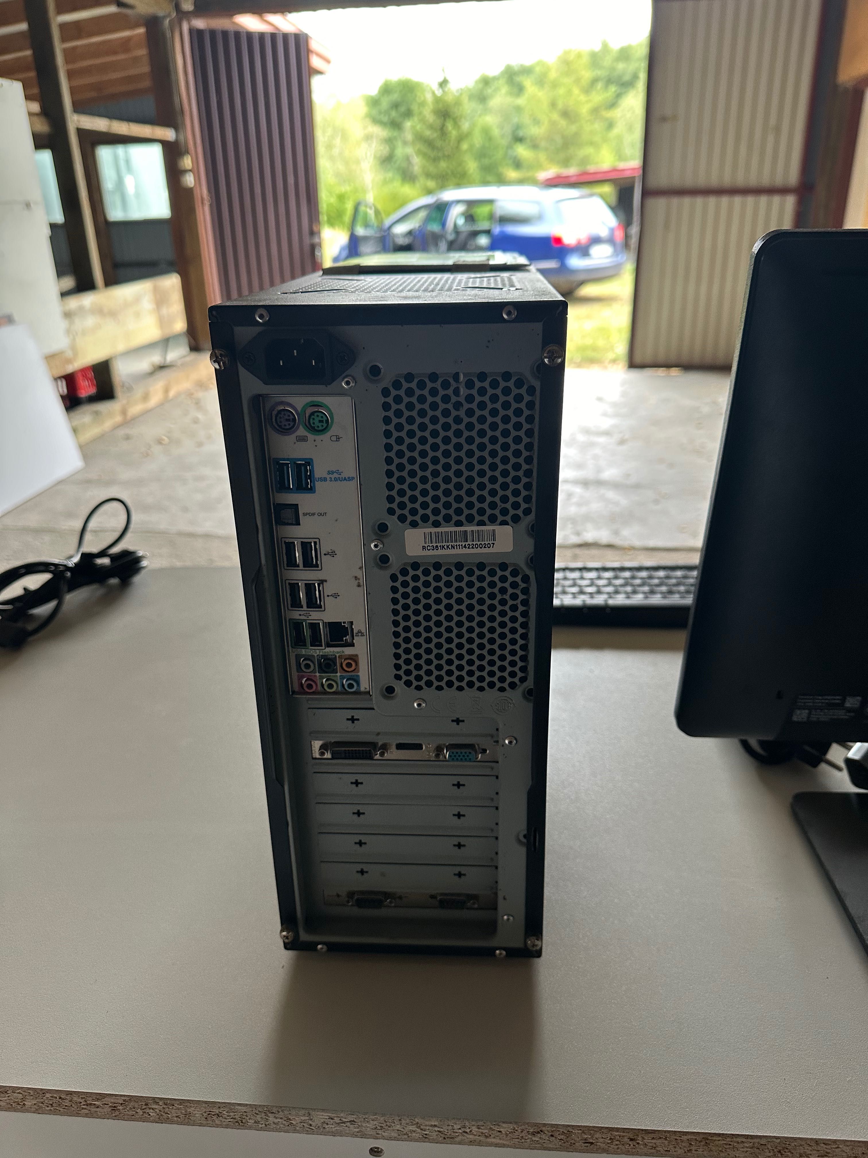 komputer do biura sklepu zestaw monitor klawiatura mysz ups