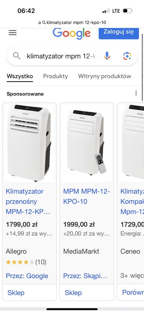 Nowy klimatyzator MPM-12-KPO-10, Komplet, LÖMBARD-KÖMIS