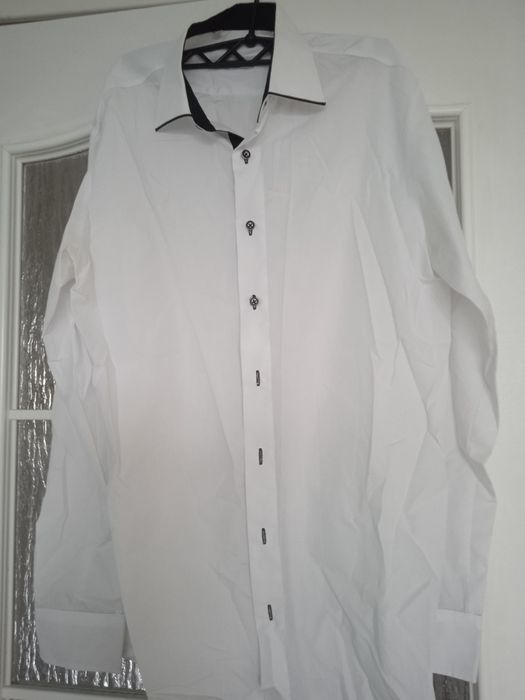 koszula młodzieżowa z lamówką