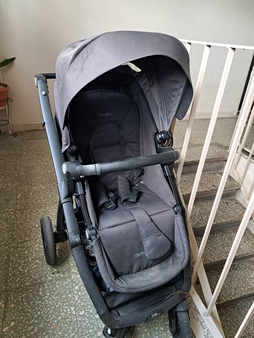 wózek spacerowy easy go optimo się, przód tył