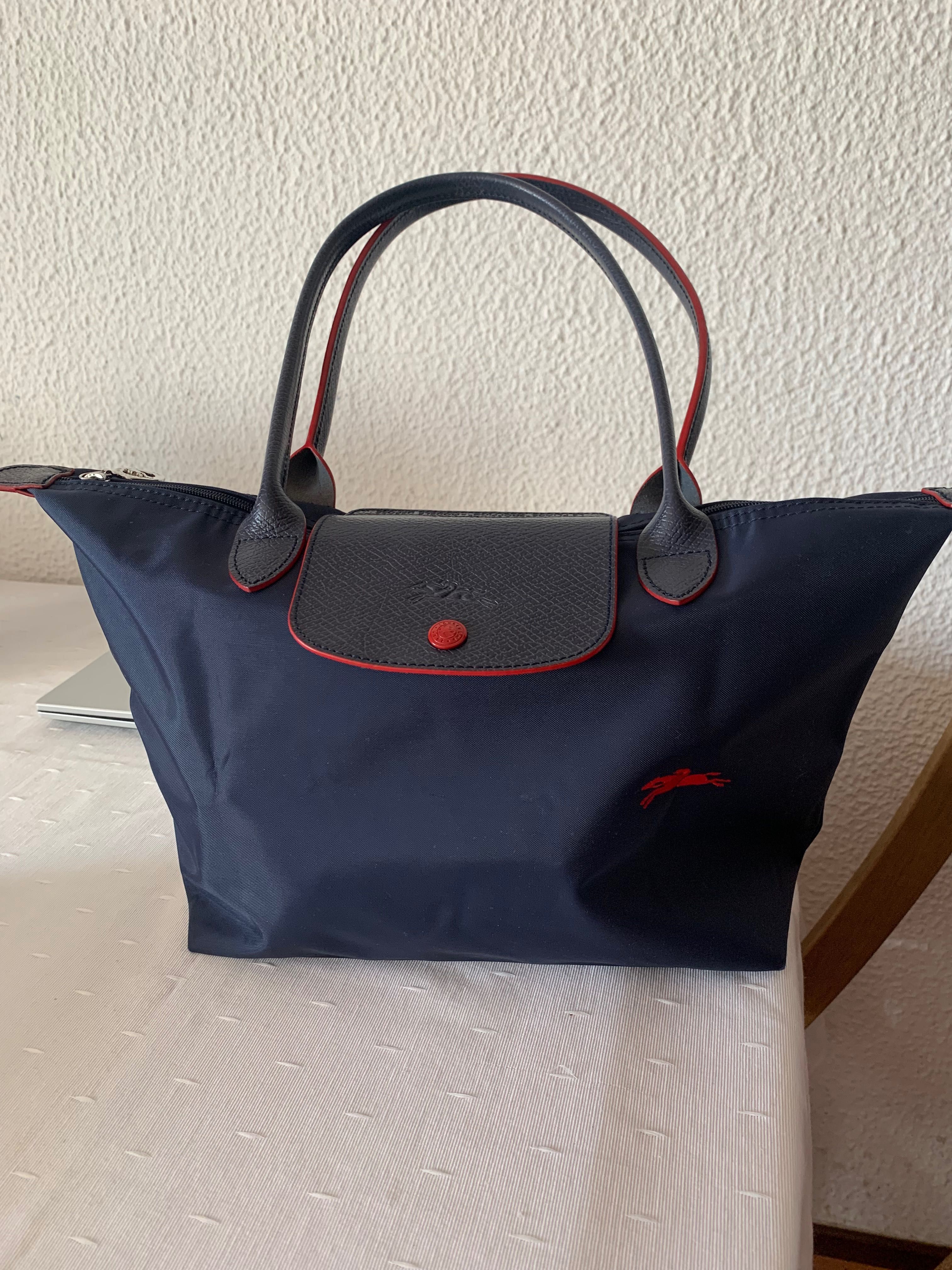 Bolsa azul marinho long champ