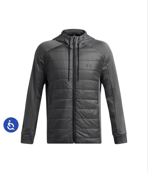 Чоловіча тренувальна куртка Under Armour Armour Fleece Swacket — сіра.