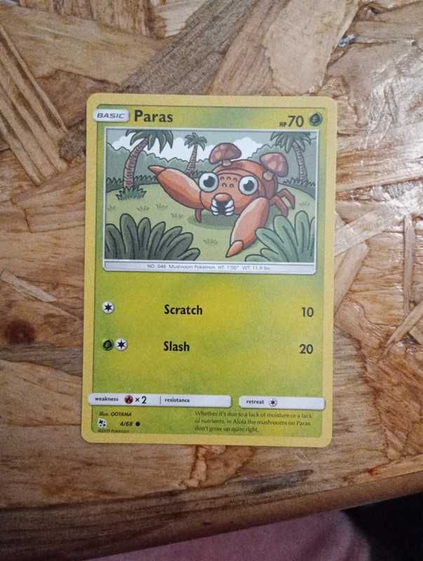 Paras 4 / 68 Carta pokemon