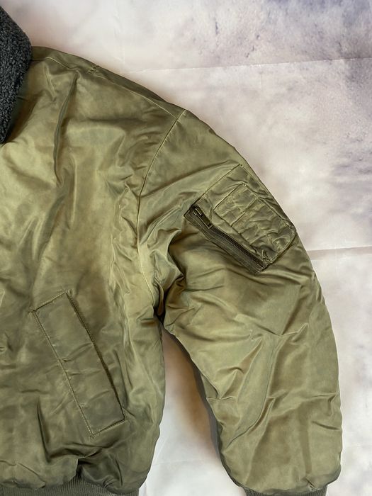 Zara MA-1 Bomber Jacket Khaki Washed Новий Бомбер Зара Л розмір