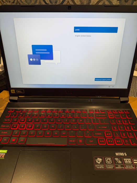 Laptop Gamingowy Acer Nitro 32gb Rtx 3050Ti i5-11400H 144hz