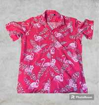 Гавайская винтажная, абстрактная рубашка (шведка)