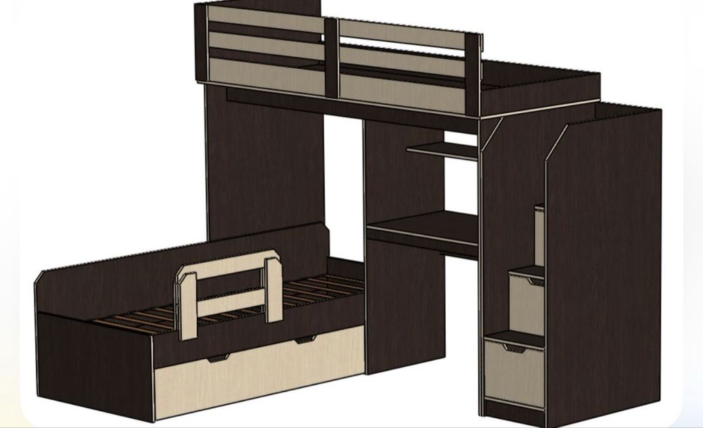 Продам дитячий модульний комплекс: двоярусне ліжко