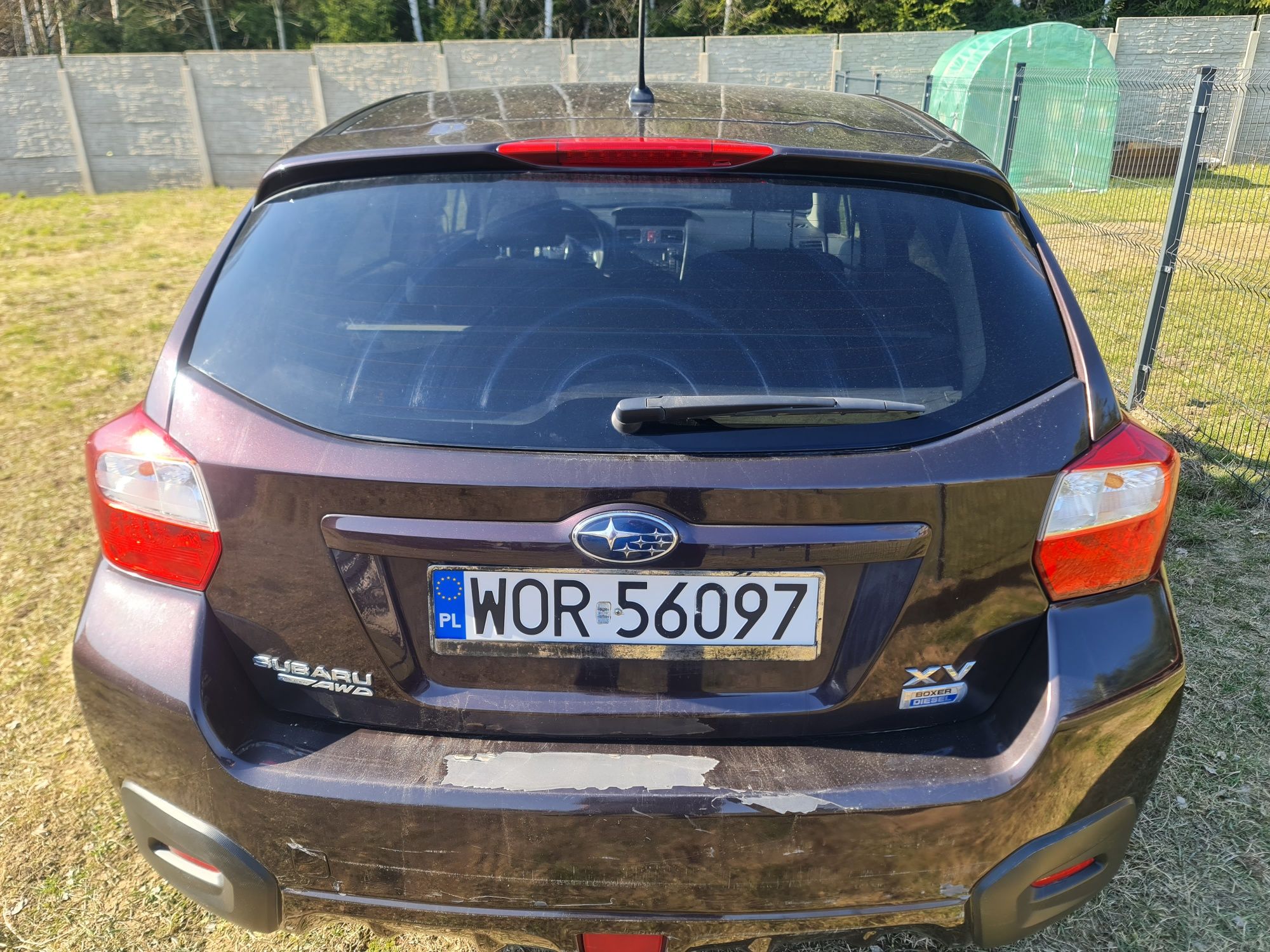 G3U subaru XV 2012 rok drzwi klapa lusterko.  W kolor .