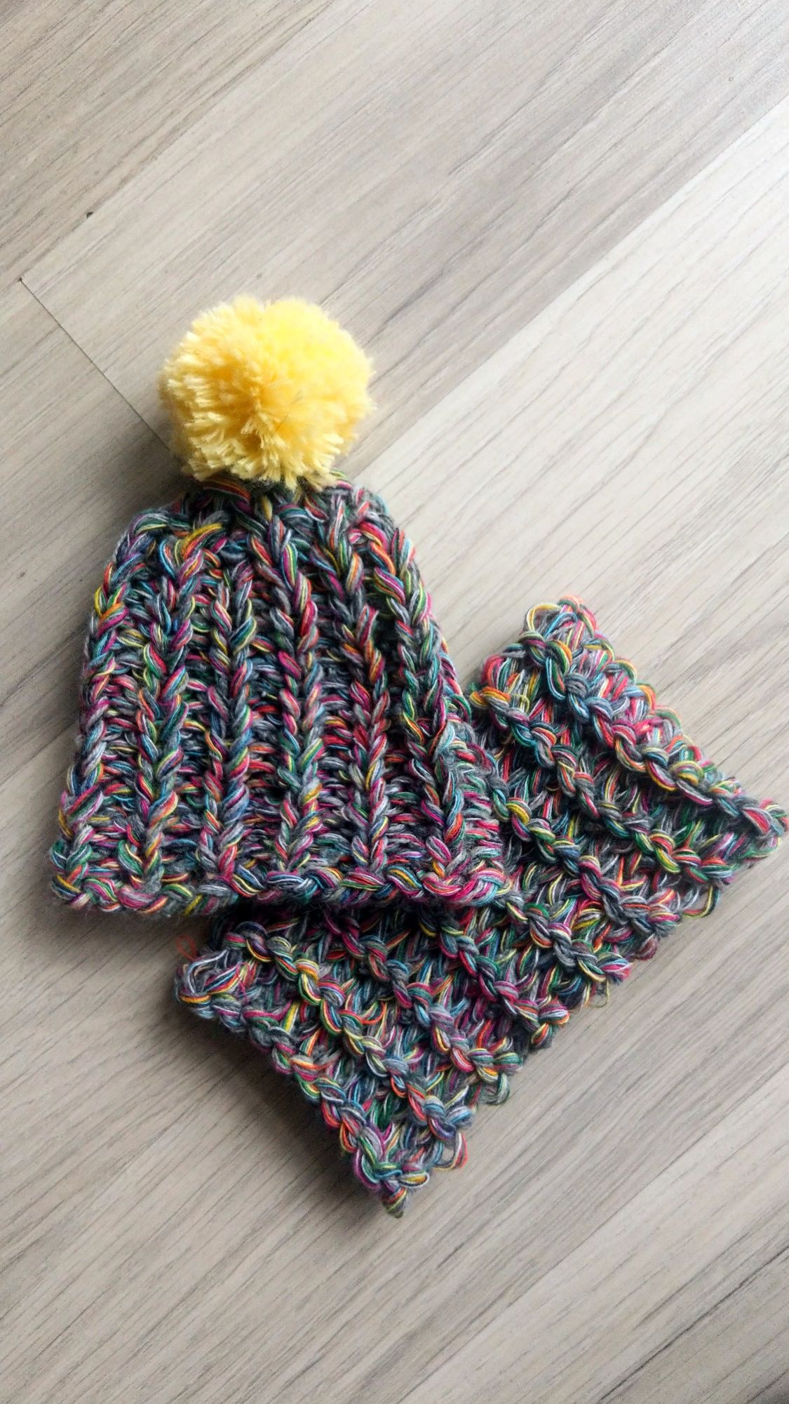 Nowy komplet zimowy czapka komin Baby Born
