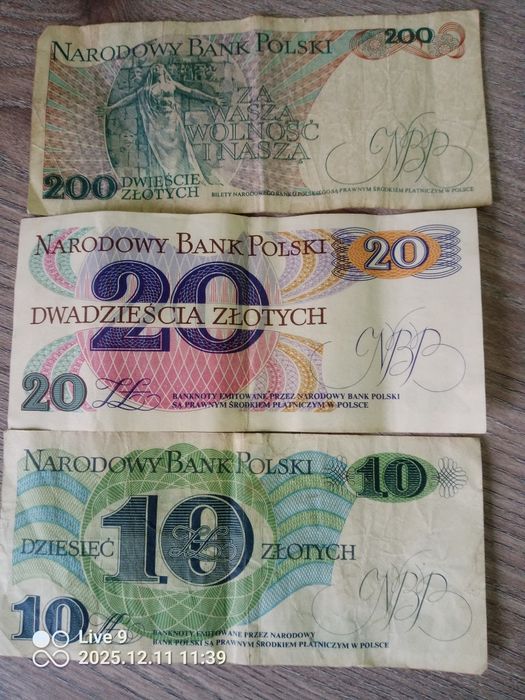 Banknoty Polskie 6 sztuk stan dobry