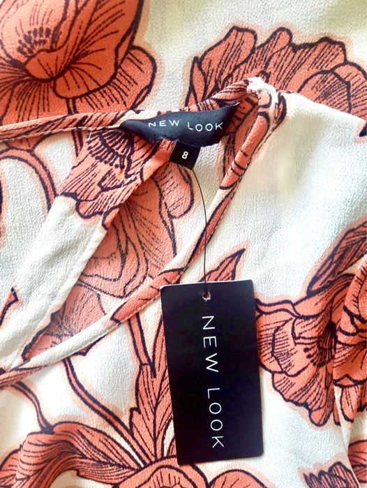 17. S Nowa różowa sukienka/tunika w kwiaty/wzory New Look