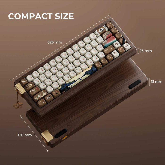 XVX MU68 Деревянная механическая клавиатура