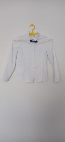 Biała koszula długi rękaw coccodrillo 128